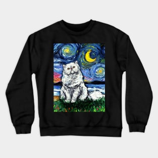 White Persian Night Crewneck Sweatshirt